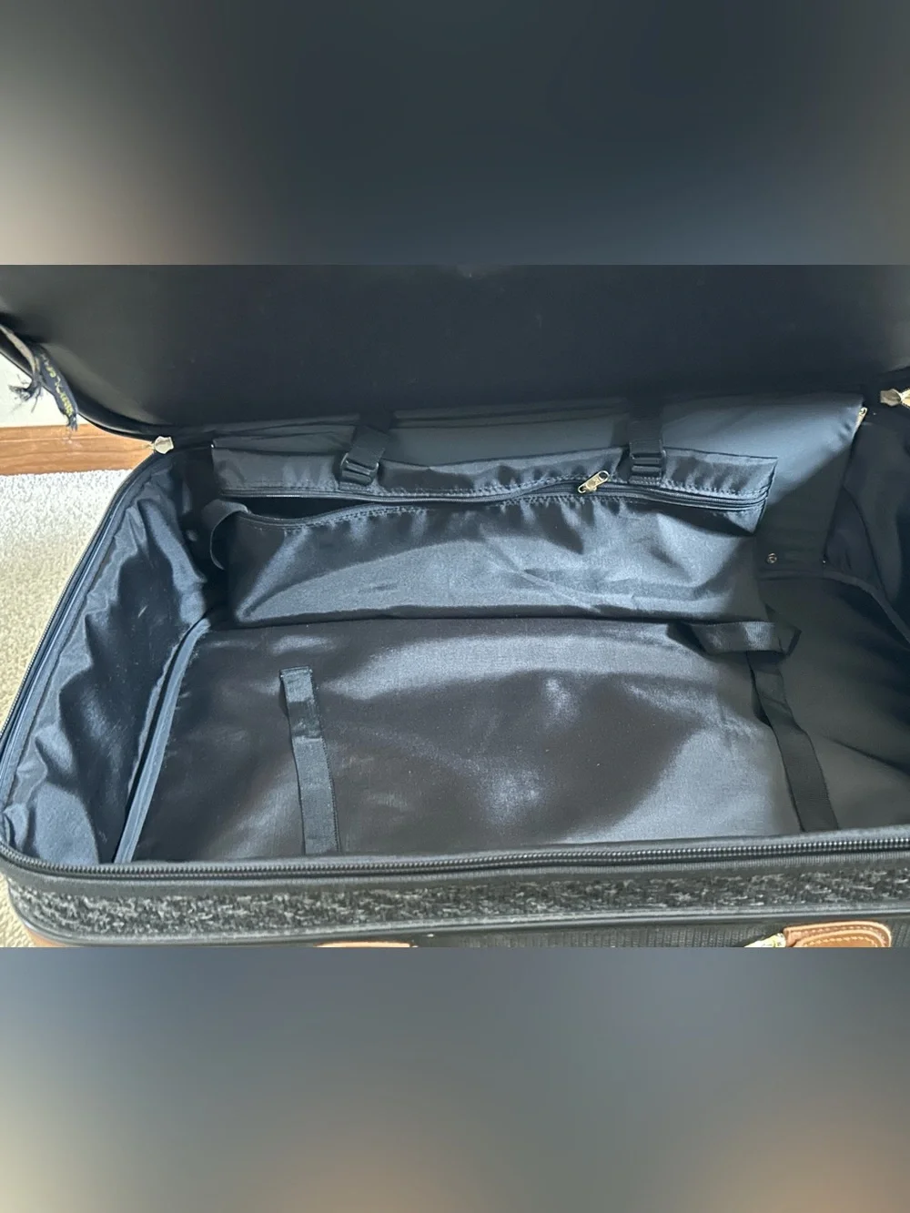 Oscar de la Renta travel luggage suitcase wheeled bag tweed
